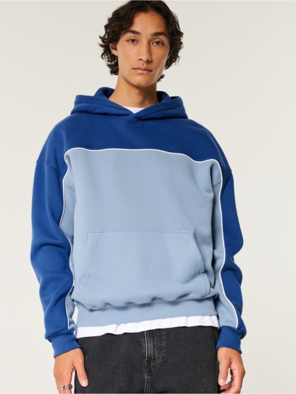 Hollister Boxy Colorblock Hoodie Men’s Size XS
